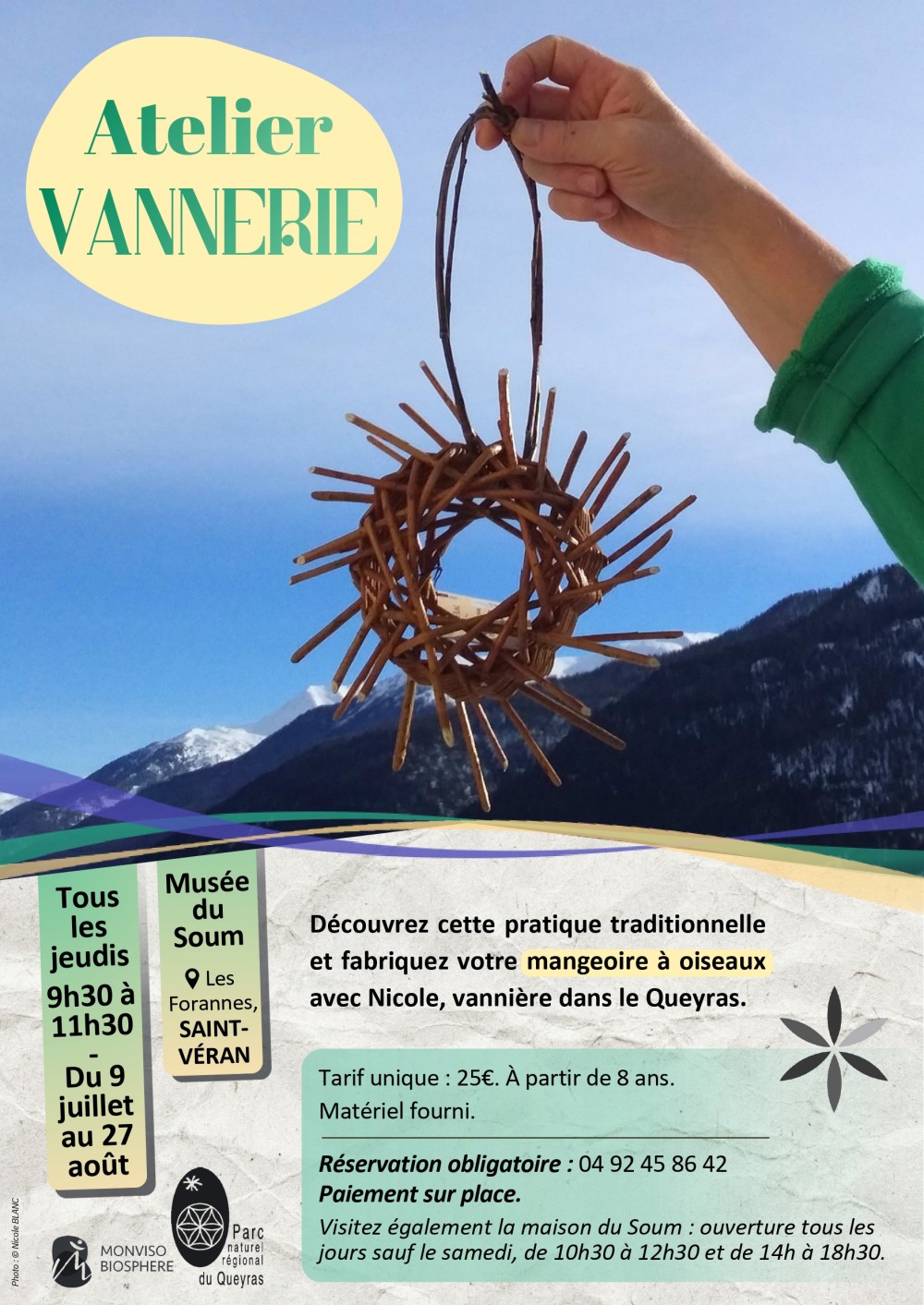 affiche atelier vannerie